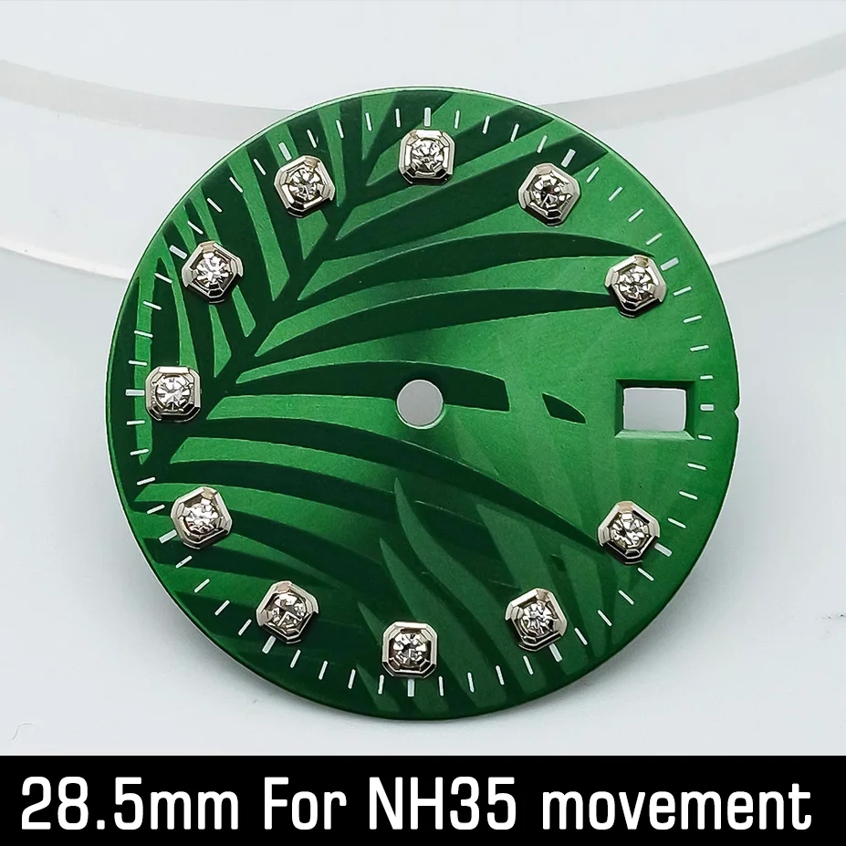 28.5mm Single Calendar Sterile Watch Dial Customizable Dials for NH Movement 35 Movement Accessories Watch Face Parts