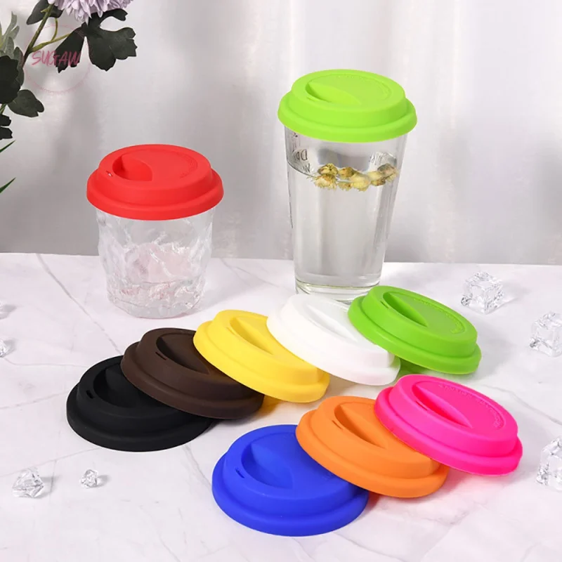 

SUGW Coffee Cup Lid Water Bottle Cover Silicone Tumbler Mug Cover Cups Sealing Lids Bottles Accessories