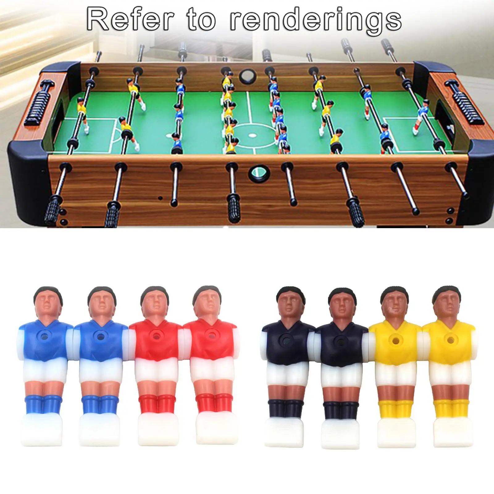 Mini Resin Foosball Men Table Top Guys Man Player Football Players Model with Ball Entertainment Accessory Game Indoor Sport