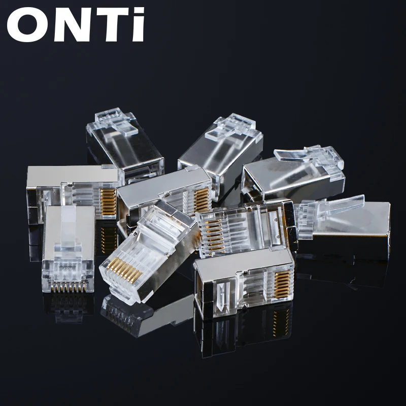 Ethernet Network Plug Network Cable Connector Ethernet Cable Connector RJ45 CAT6 Connector 8P8C Modular Plug Adapter Ethernet Cable Head 1Gbps Gigabit Network Crimp Crystal UTP 10/50pcs
