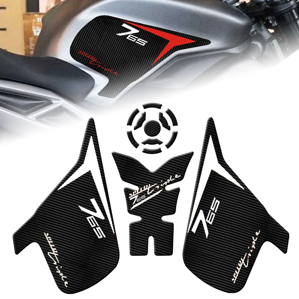 

Motorcycle Anti Slip Fuel Tank Pad Side Knee Grip Decal Protector Sticker Pads For Street Triple 765R 765RS 765 R RS 2019-2021