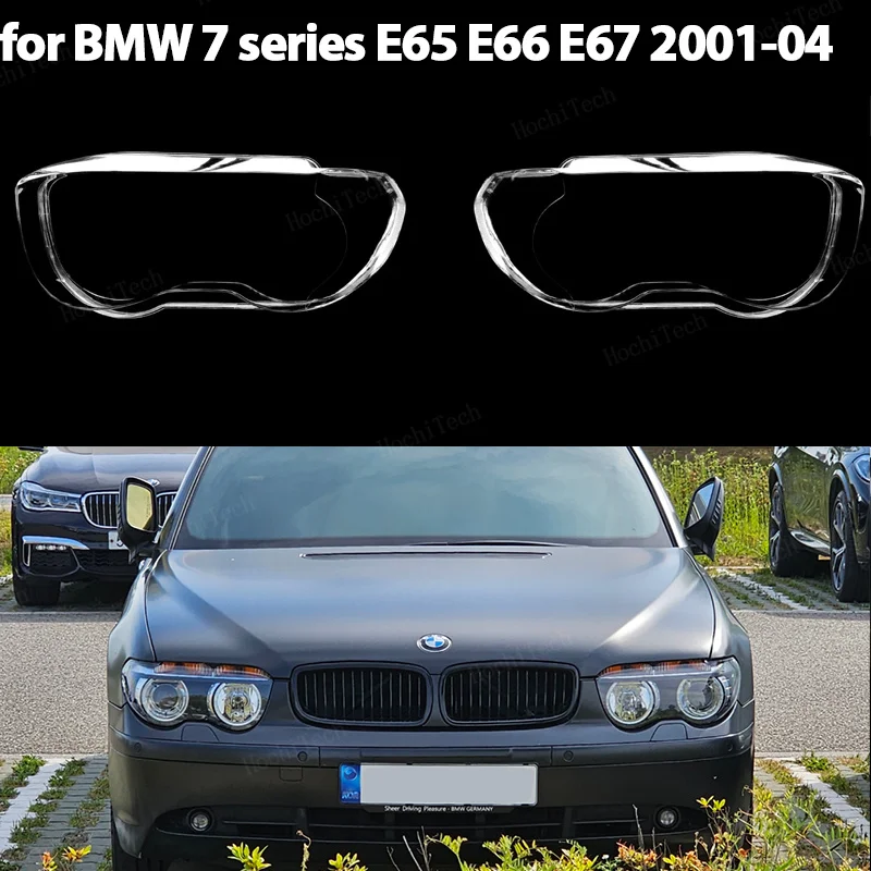 

Headlamp Cover Car Front Lamp Transparent Lampshade Headlight Shell Cover For BMW 7 series E65 E66 E67 2001-2004 pre-facelift