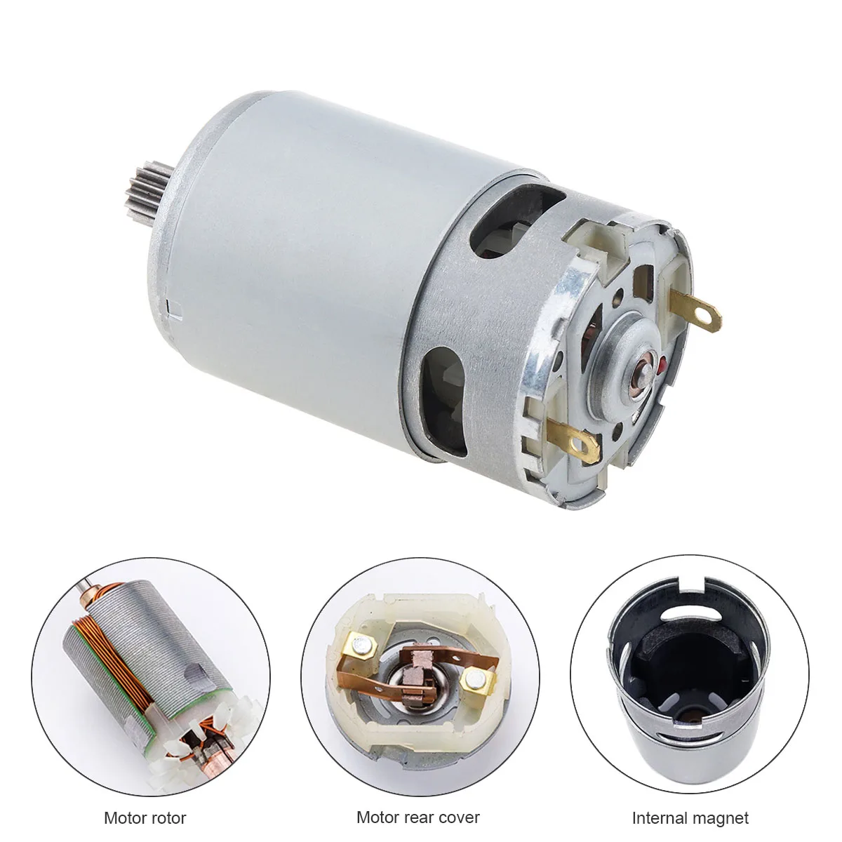RS550 DC Motor 8.2mm 14 Teeth Gear Micro Motors RS 550 21V 25000RPM Lithium Electric Saw Motors for Mini Rechargeable Hand Saw
