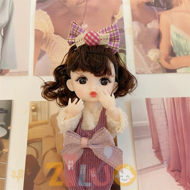 BJD Mini Dolls Set for Girls Toys Birthday Gift Box 1/12 17cm Cute Princess Dress Doll 13 Movable Joint 3D Eyes Doll Children 4