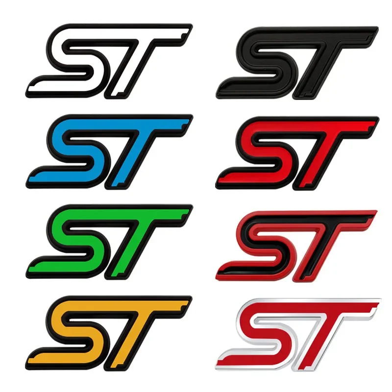 3D Metal ST Logo Car Steering Wheel Emblem Sticker Accessories