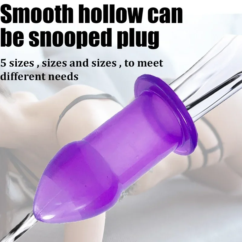 Hollow Anal Plug Insert Anus Dilator Sex Toy Speculum Expander Vagina Enema Visible Buttplug Transparent Dildo Prostate Massager