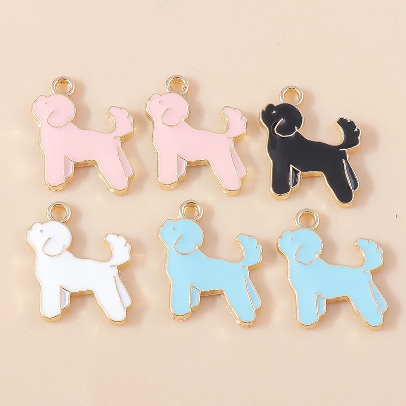 Duarte 20 Stück/Set Cartoon-Tier-Anhänger, Emaille-Hundeknochen-Charms, Anhänger für Schmuckherstellung, Ohrringe, Halsketten, DIY-Bastelbedarf – Detail 6