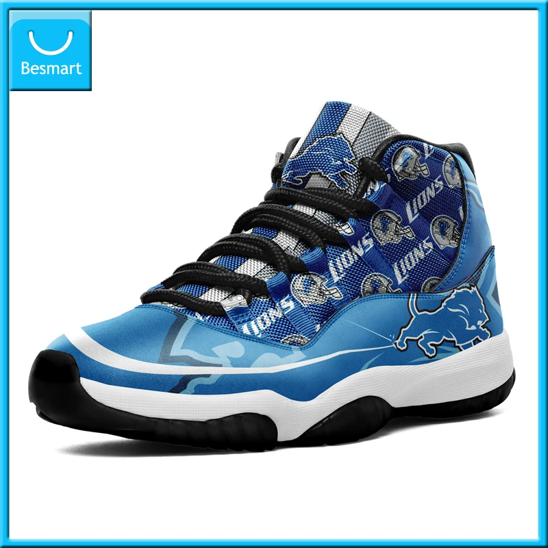 BesmartPrintOnDemandCustomShoesBasketballSneakerDetroitLionsCustomPrintingFree
