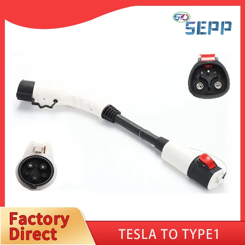 

Tesla to J1772 Adapter 60A/240V AC Max for TeslaTo Type1 EV Charger Adapter Suitable For A Variety of J1772 Models EVS