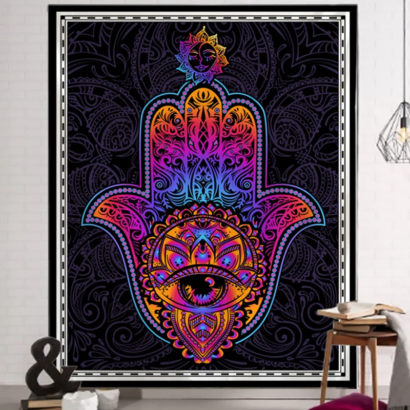 

Astrology Tarot Tapestry Wall Hanging Psychedelic Colorful Mandala Bohemian Hippie TAPIZ Wizardry Home Decor