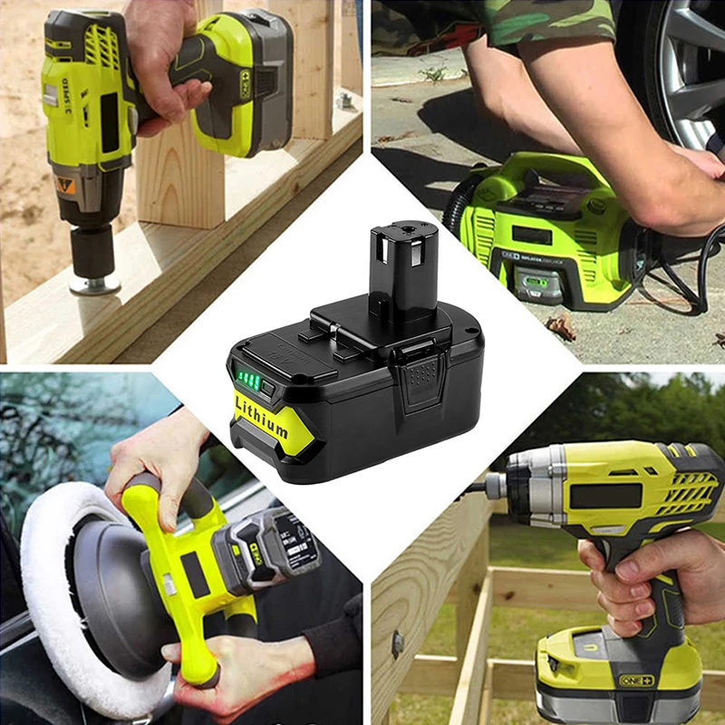 

18V 3.0Ah Screwdriver Li-Ion Lithium Battery For Ryob Cordless Power Tool batteries BPL1820 P108 P109 P106 P105 True Capacity