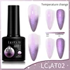 LILYCUTE Color Changing Auroras Thermal Gel Nail Polish Nude Purple Glitter Sparking Long Lasting Manicure Nails Art Gel Varnish 6