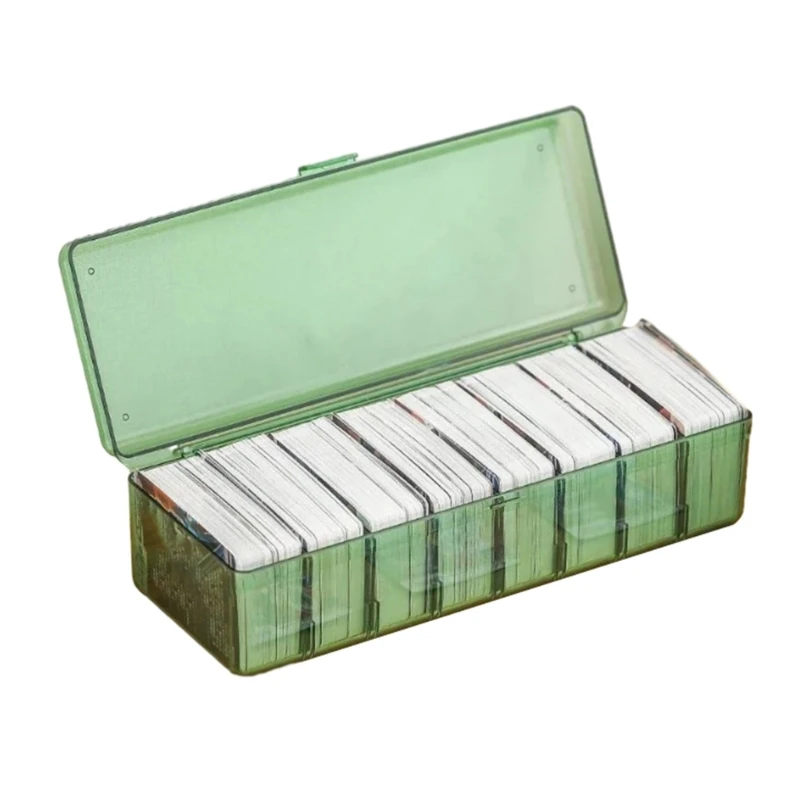 

Large Capacity Card Divider Box Clear Plastic Playing Card Case Holder Organizers