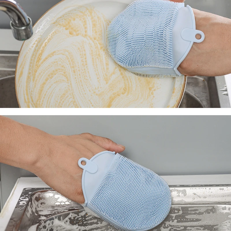 Massage bath towel silicone Skin Clean Silicone Bath Brushes Shower Gloves Bath Scrub Remover Body Exfoliating