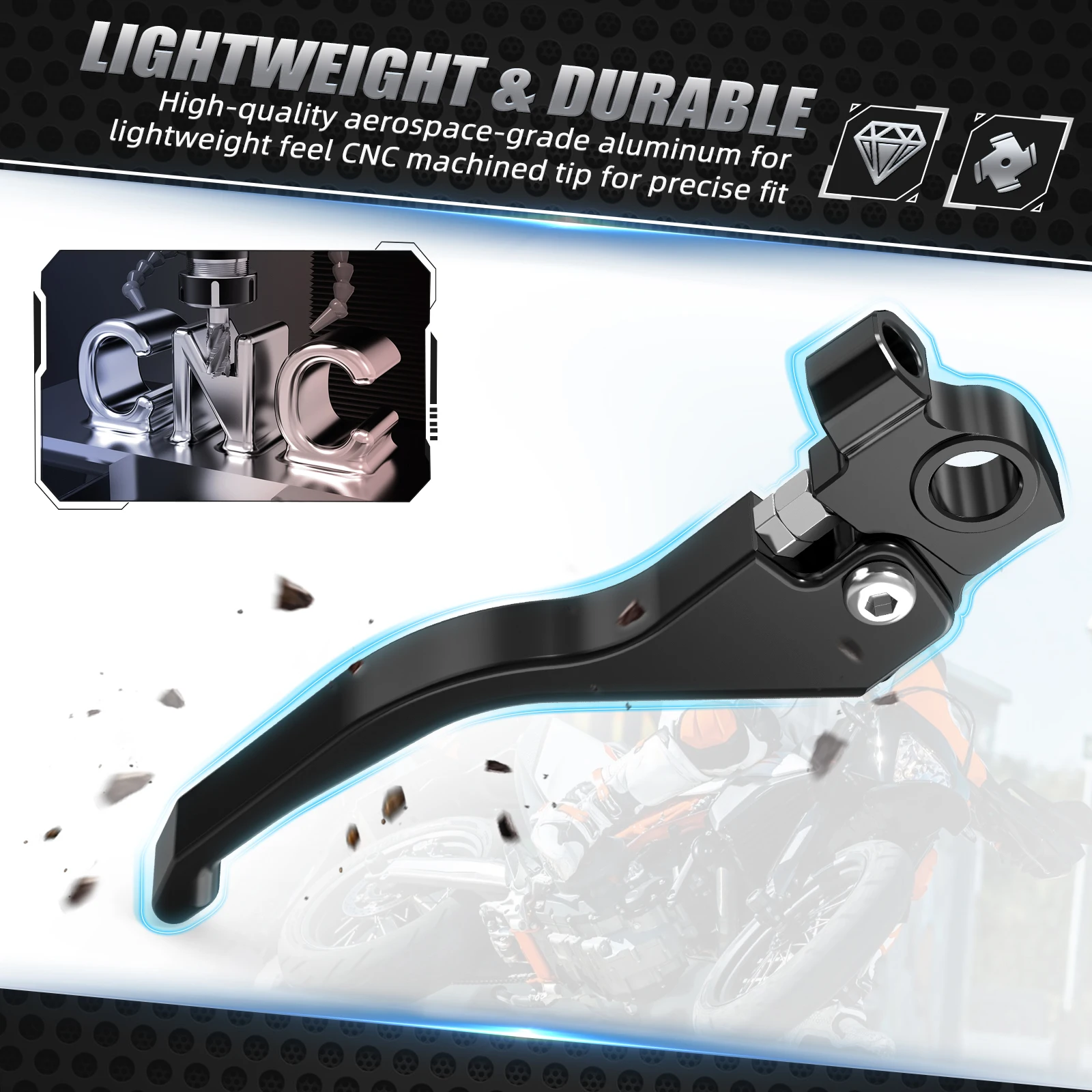 Leva Frizione Shorty Per Moto NICECNC - Compatibile Con Husqvarna 701 E KTM 690 - Foto 8