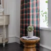 Christmas Window Curtain Red Green Plaid Cotton and Linen Curtains American Retro Country Style Valance Curtains For Kitchen 4