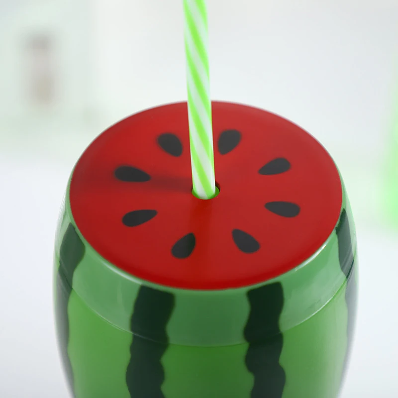 Description Picture 5 of itemWatermelon Shaped Cup with Lid Straw Juice Cup Durable Drinking Cups Lovely Party Cup Water Bottle & Cup Accessories