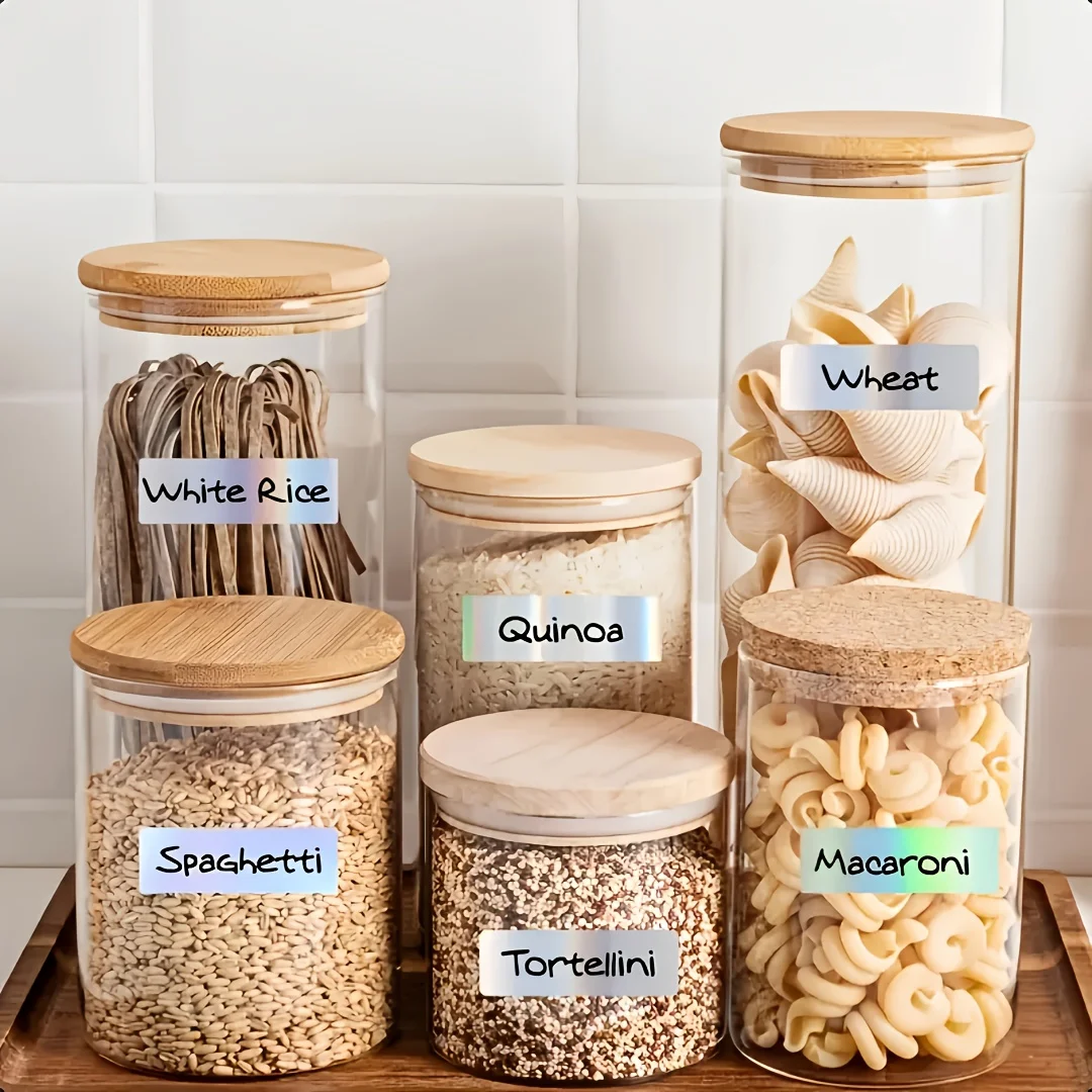 3PCS Holographic Laser Thermal Stickers Colorful Transparent Self-Adhesive Labels,Suitable for Mini Portable Printer, 57mm X 2.5