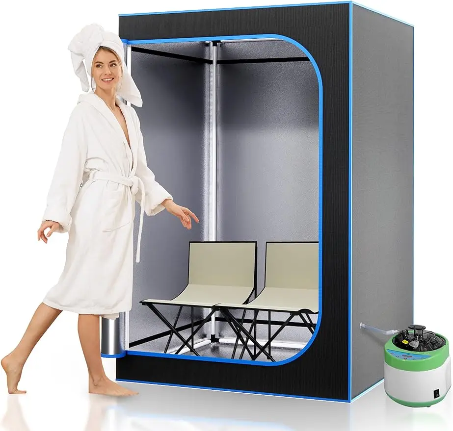 

Compact Portable Steam Sauna - Detoxify & Soothing Infrared Heated Body Therapy, Energy & Power-Efficient Design