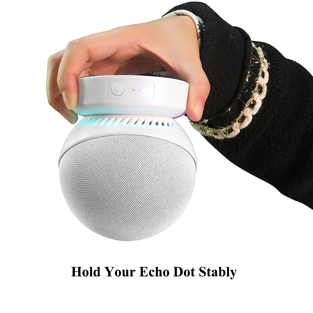 EchoDot 本体andバッテリーベース ワイヤレスポータブルステレオ化セット 新しいEcho-Dotと互換性のある5つのバッテリーベース,第4世代の