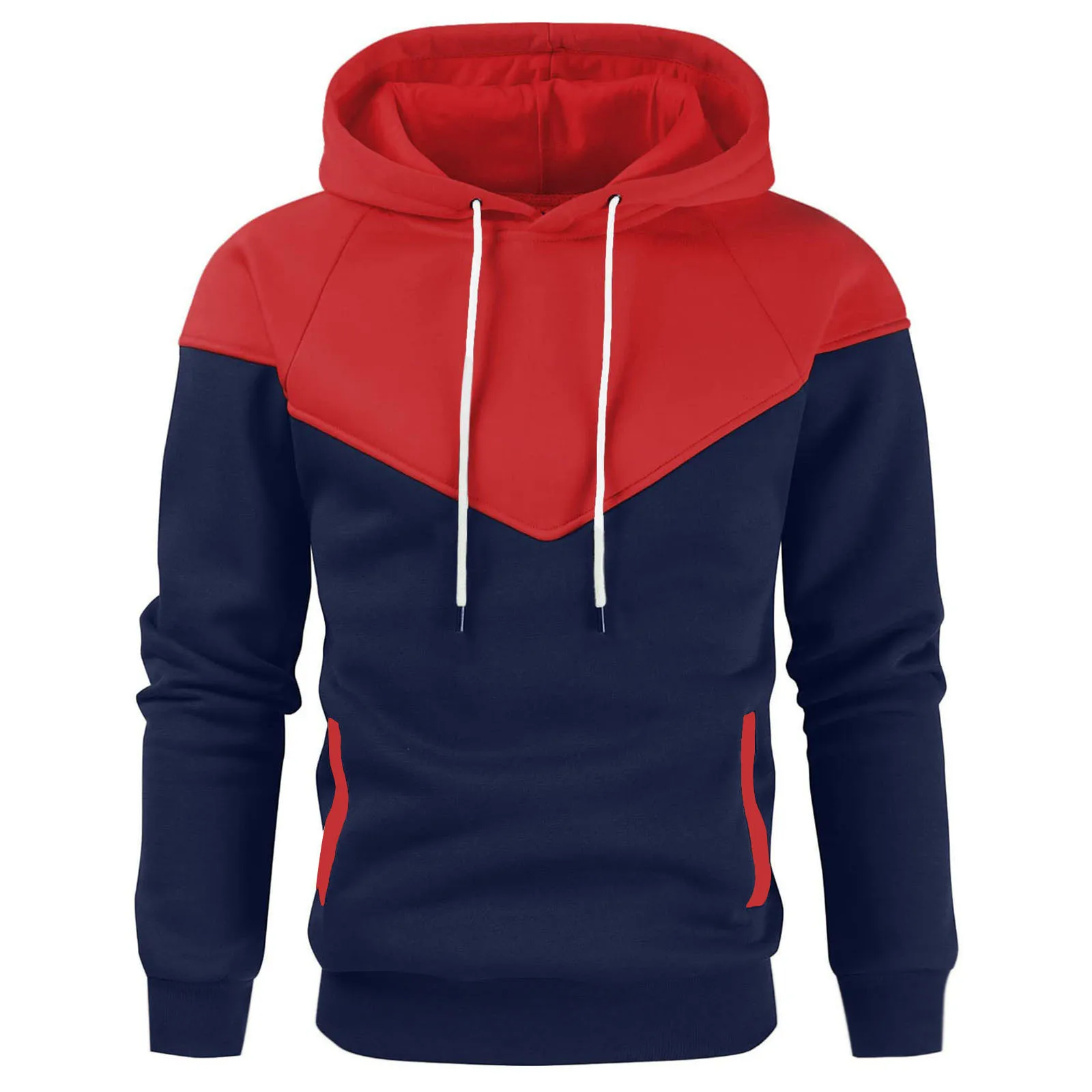 Men's Autumn/Winter Splicing Hoodie Outdoor Casual Sportswear Street Fashion Fleece Warm Loose Hoodie winter sweatshirt men women hoodies