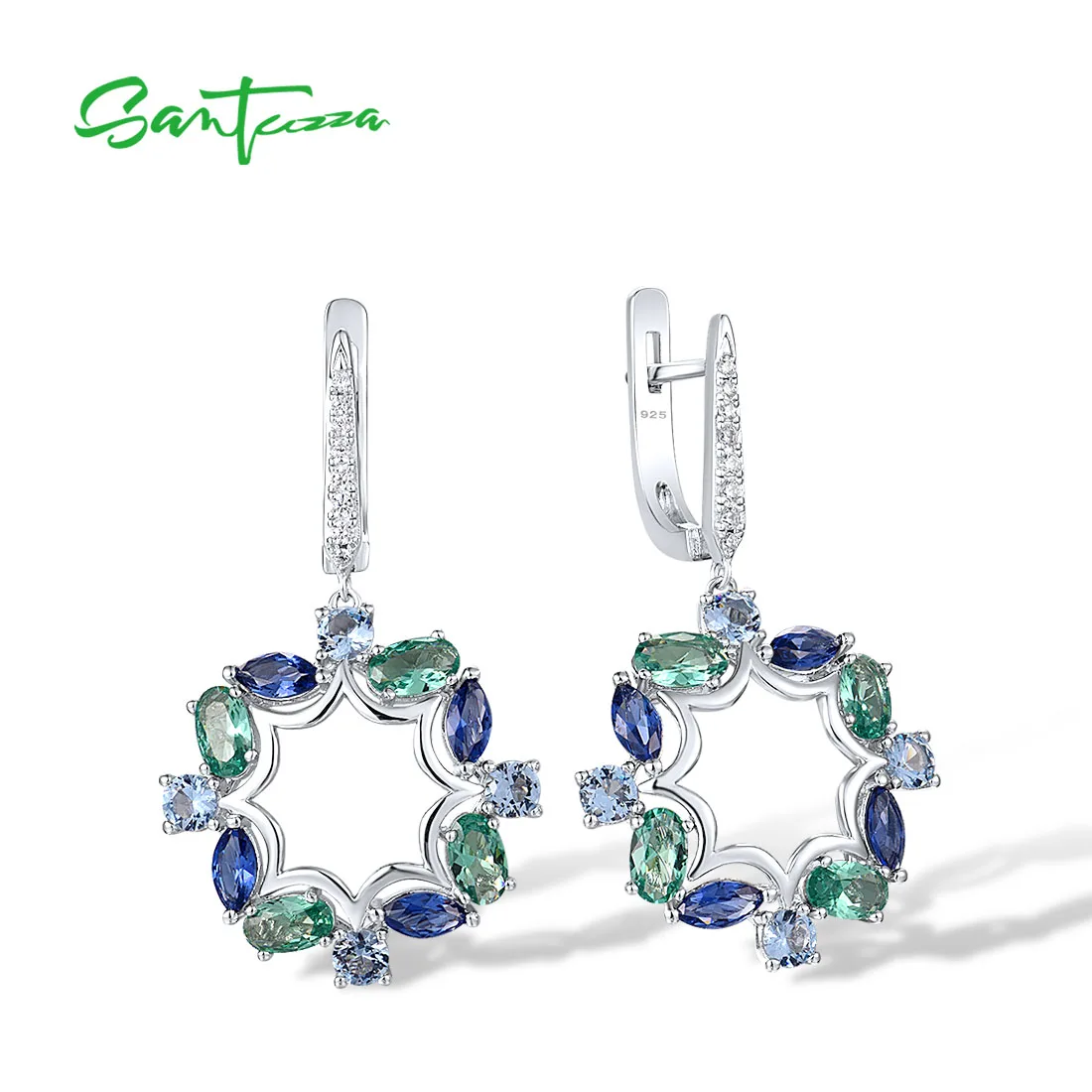 Earrings 925 Silver Santuzza Jewelry Clip Earrings 925 Sterling