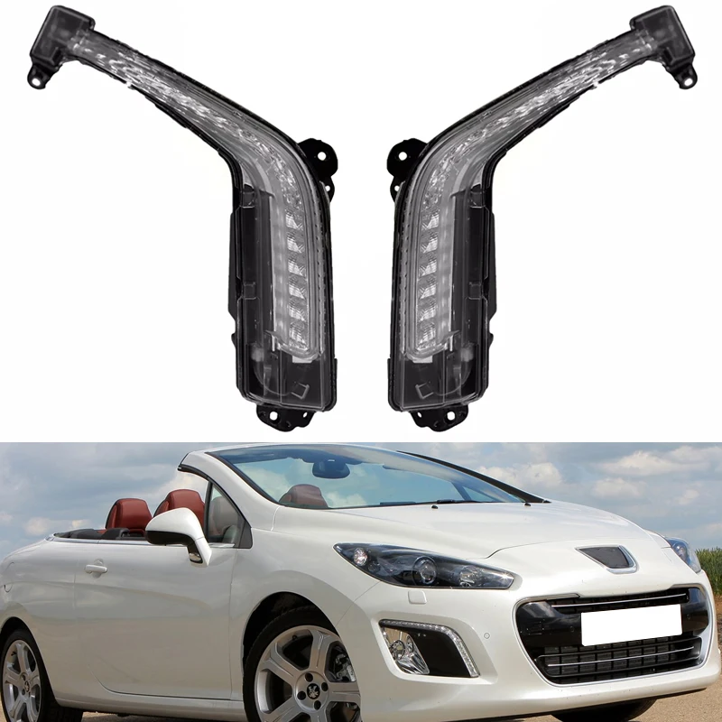 

For Peugeot 308 cc Convertible 2011 2012 2013 2014 Car Front LED DRL Daytime Running Lights Lamps 6206X4 6208X4