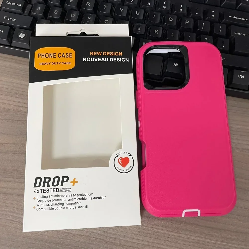 Dual Layer Heavy-Duty Shockproof Rugged Phone Case with Box