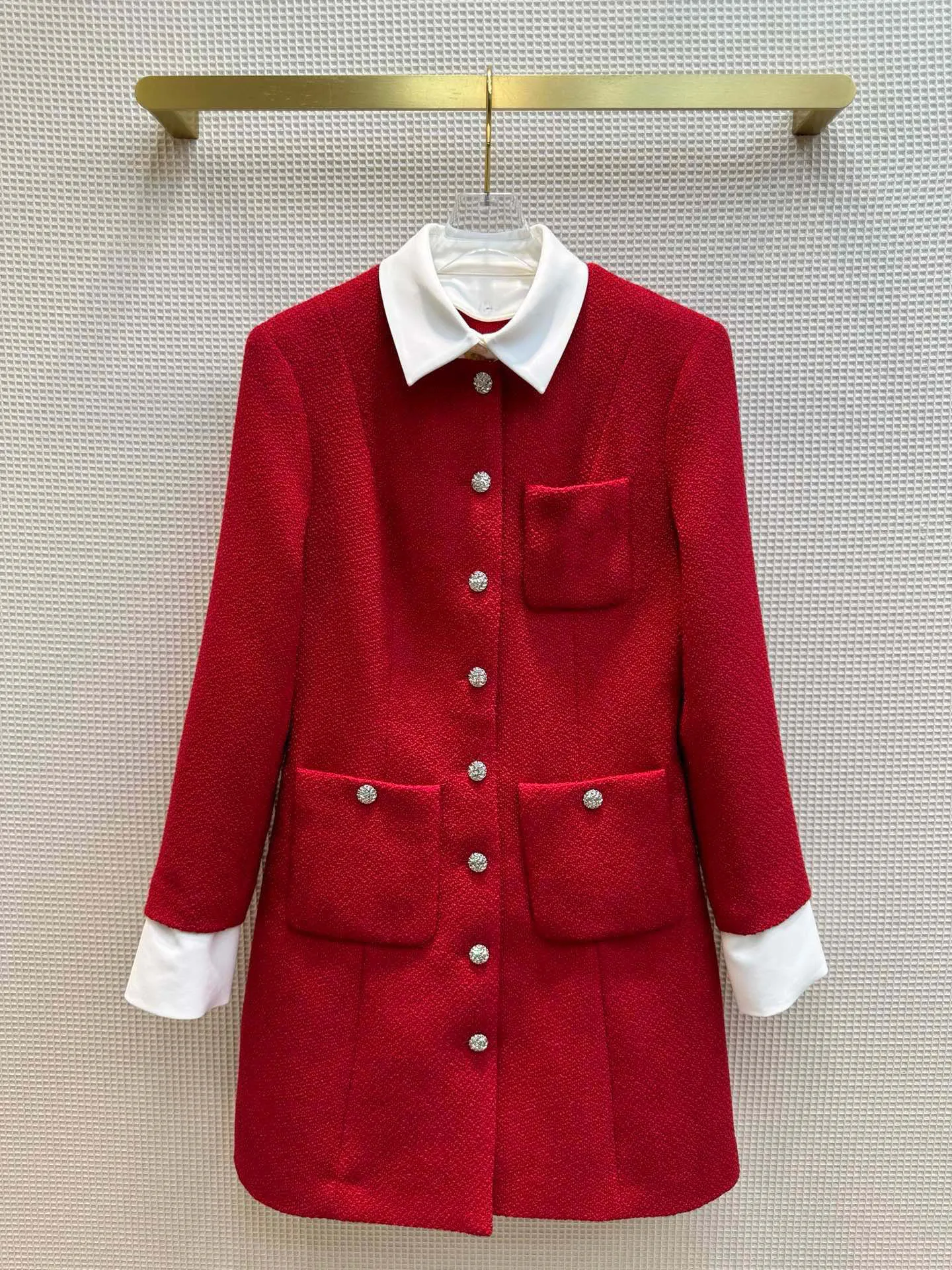 

Wool dress straight cut shape casual fashion 2024 autumn new hot 0108