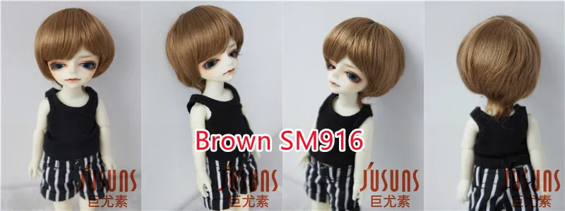 1/12 1/8 OB11 Doll Wigs D28053 3-4inch 4-5inch 5-6inch Enfant Cut Synthetic Mohair BJD Hair Lati Yellow &White Tiny Accessories