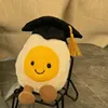 Plush Cat 10cm Nest Egg Toast Diving Doctor Hat Rabbit Face Pistachio Modeling Doll Interactive Toy for Cat Dog Pet Girl Gift 3