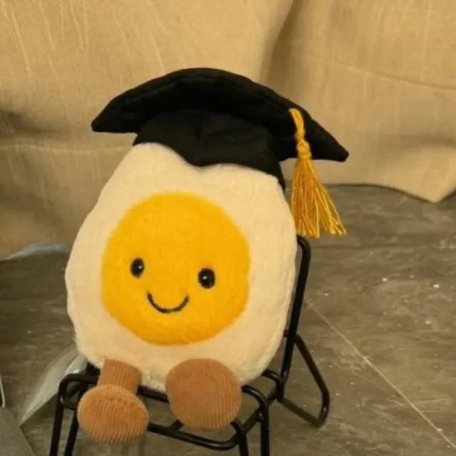 Plush Cat 10cm Nest Egg Toast Diving Doctor Hat Rabbit Face Pistachio Modeling Doll Interactive Toy for Cat Dog Pet Girl Gift 3