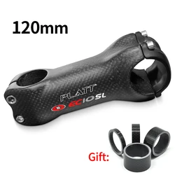 Ultralight Carbon Fiber Bicycle Stem - Premium Mountain & Road Bike Component with 6° Angle Adjustment (6 Degree 120MM)