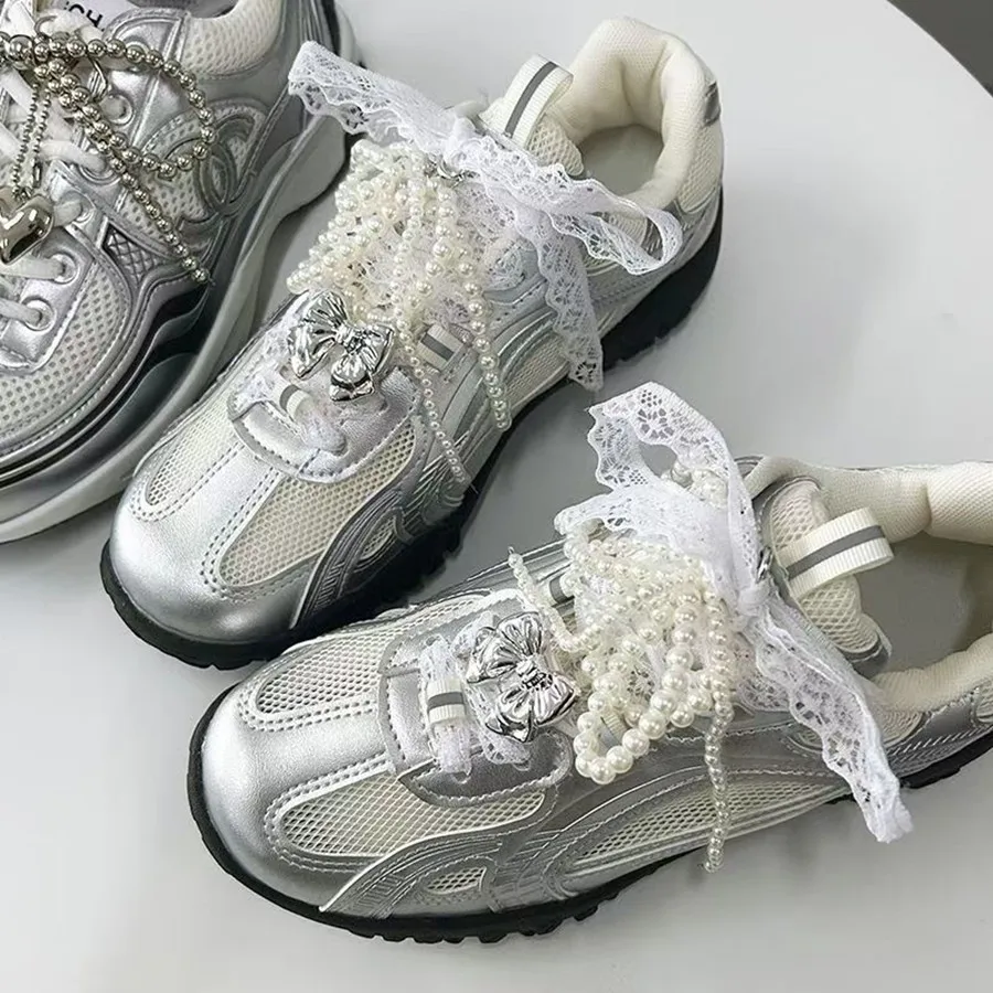 1 Paar Perle Bogen Blume Schuh Schnalle Ornamente Männer Frauen Persönlichkeit abnehmbare Spitze Schnürsenkel dekorative Accessoires – Detail 5