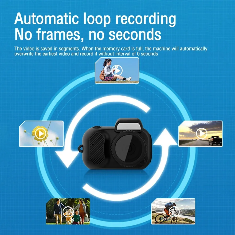 Mini Camera With Screen Mini DV Outdoor Sport HD 1080P Portable Vintage Very Small Camcorder Video Recorder Support 128G TF Card