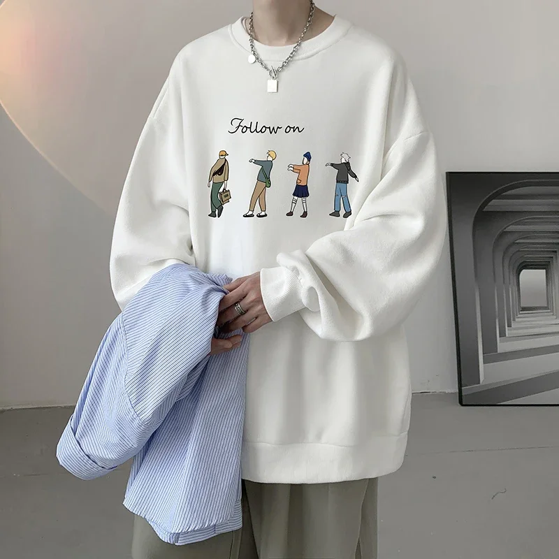 

Men's Oversized Hoodie Off White Autumn Hoodies Oversize for Men Funny Follow on Print 5XL Man Casual Wear Hoody Male Sweatshirt