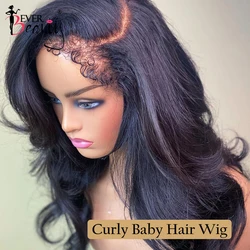 Curly Baby Hair Lace Front Wigs Body Wave 13x6 Human Hair Wigs For Women Kinky Hairline Pre Plucked Full Lace Human Hair Wigs