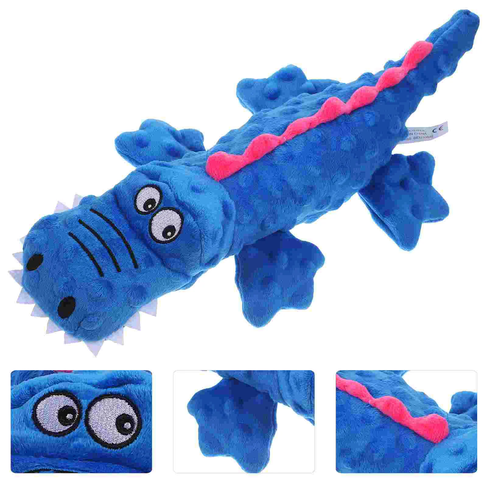 

Plush Squeaky Dog Toy Cute Crocodile Shaped Dog Squeaky Toy Interactive Pet Toy