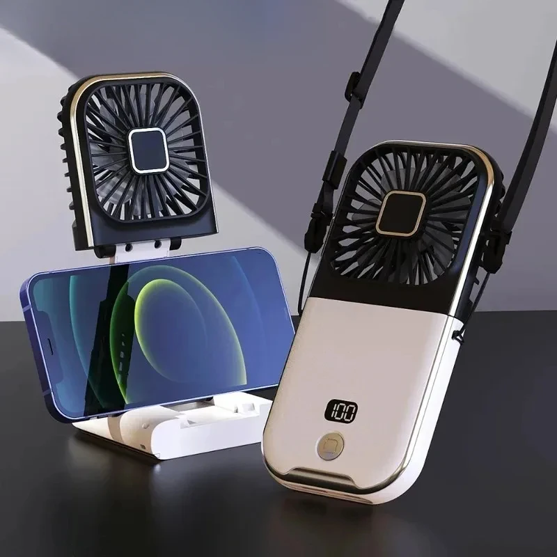 Draagbare nekventilator voor bureau en handgebruik stil_voghion.com