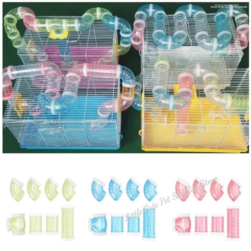 Cute DIY Hamster Tunnel Toy Pet Sports Training Pipeline Transparent Runway Toy Pet Hamster Game for Small Animal Accessories small pet tunnel hamster cage tunnel hamster toy maze