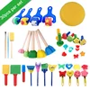 30pcs Sponge Painting Brushes Kit Mini Painting Kit Kid Drawing Brush Paint Set 1