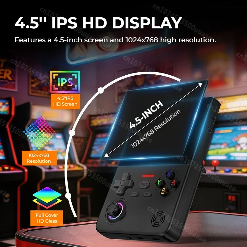 GUSGU H7 Retro Handheld Game Console Linux System 4.5-inch IPS Screen Video Player 64GB Portable Handheld Game Consoles - 4