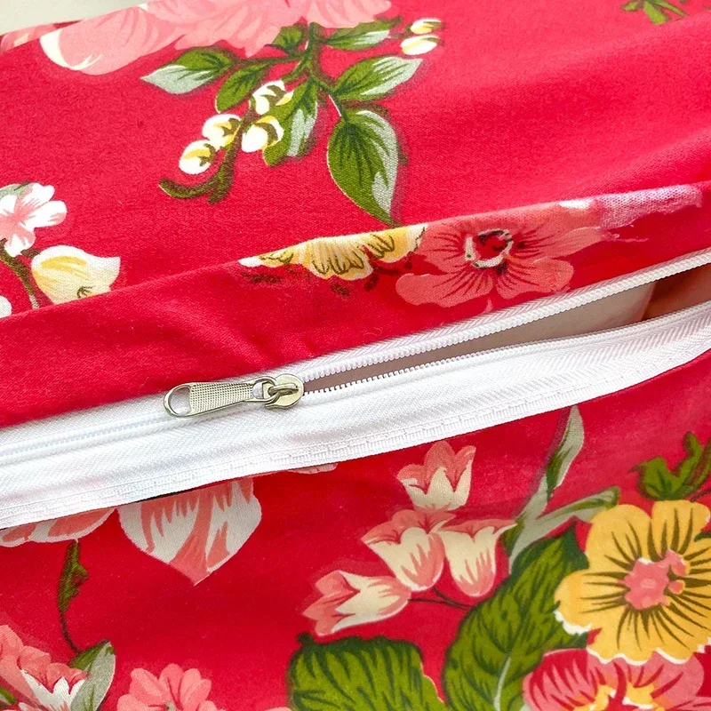 Romantic Peony Floral Duvet Cover Set Reversible Shabby Flower Comforter Cover with 2 Pillowcase Vintage Farmhouse Bedding Set