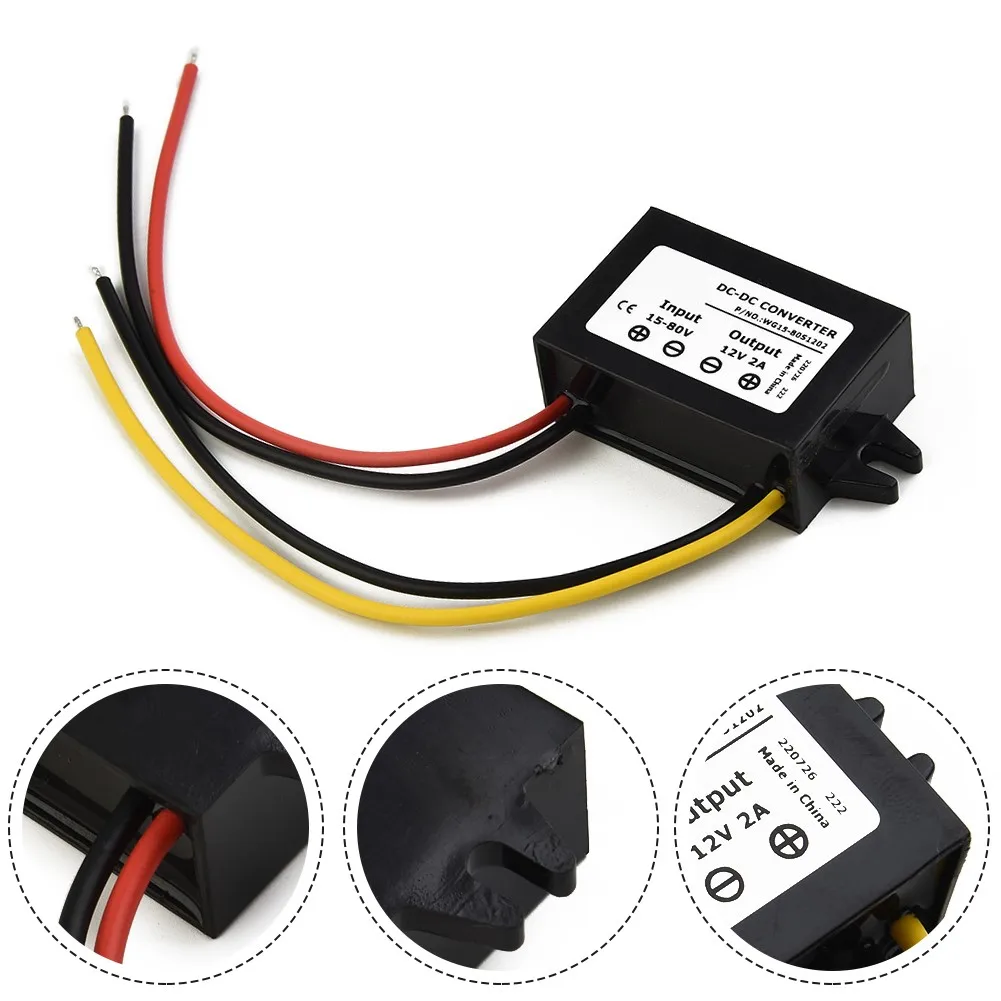 Regulador de CC de conmutación, convertidor de módulo reductor, modo de conmutación, fuente de alimentación 15V-72V 18V 24V 36V 48V 60V a 12V 2A 60W dc-dc