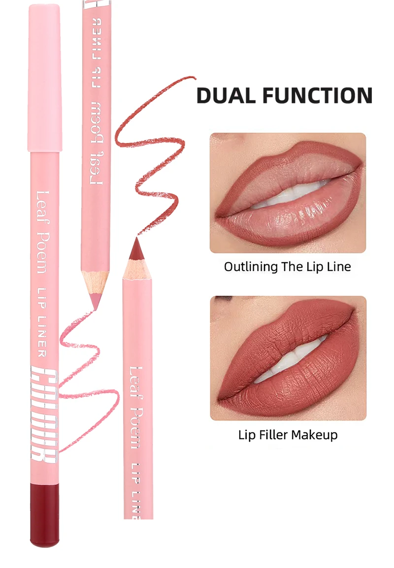 Wasserfester Lippenkonturenstift In Nude Pink Und Rotbraun_voghion.com