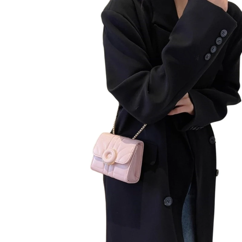 Quilted Crossbody Purse Handbag Purse Chain Flap Shoulder Bag E74B