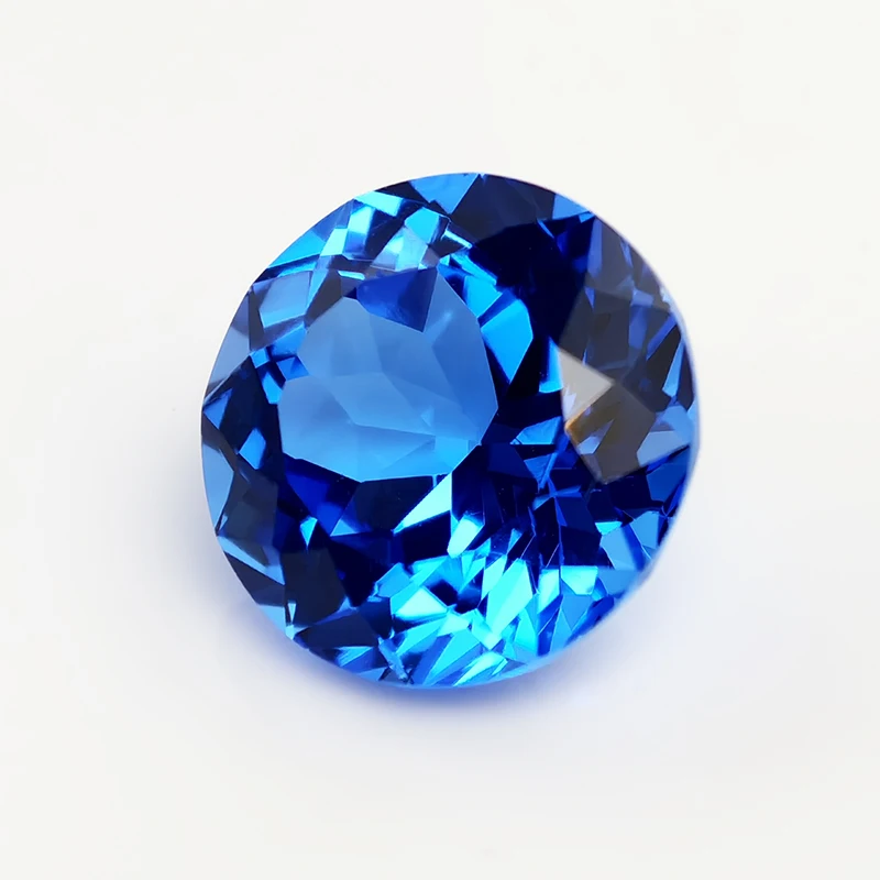NEW Round Shape Blue Cobalt Spinel Loose Gemstone Diamond for Jewelry Making 2