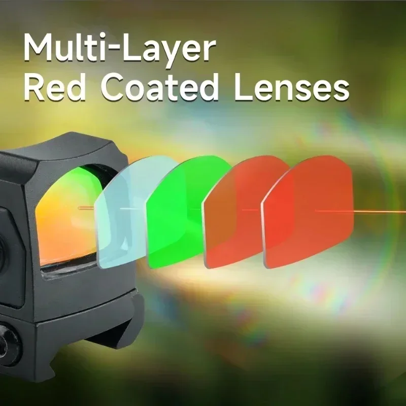 Mini Red Dot Sight Collimator Gl*ck Rifle Reflex Sight Fit 20mm Weaver Rail