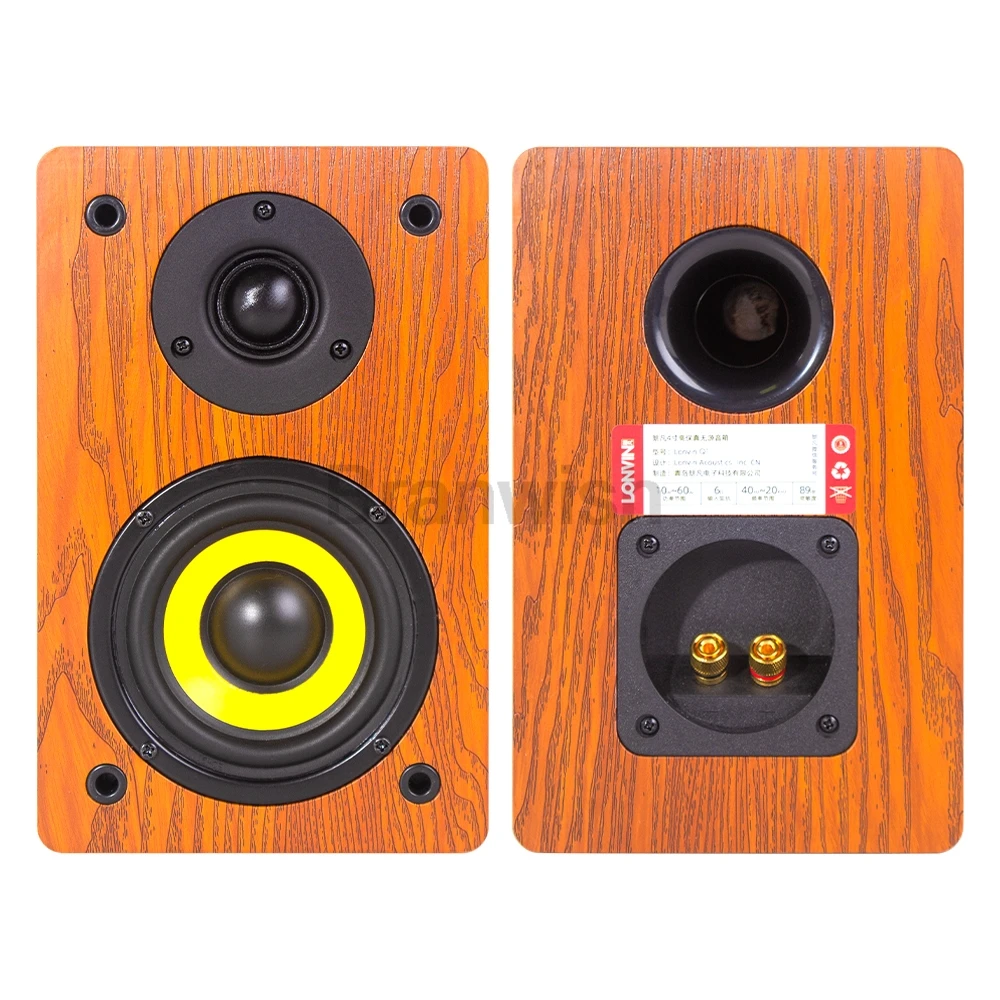 120W High-power High-fidelity Speaker Home HIFI Fever Passive Audio Home Theater Bookshelf Desktop Surround 4 Inch Speakers