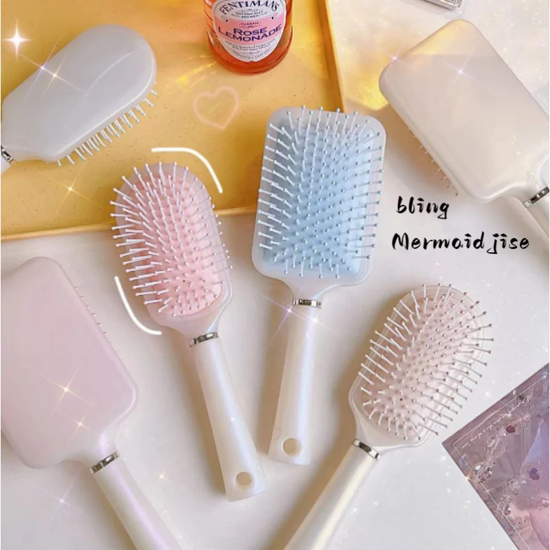 NEW 10PCS Small Square Mermaid Smooth Hair Comb Curling Rib Comb Japanese Korean Students Air Cushion Comb primary school students tianzi grid pinyin book math new word square japanese homework wholesale standard first grade